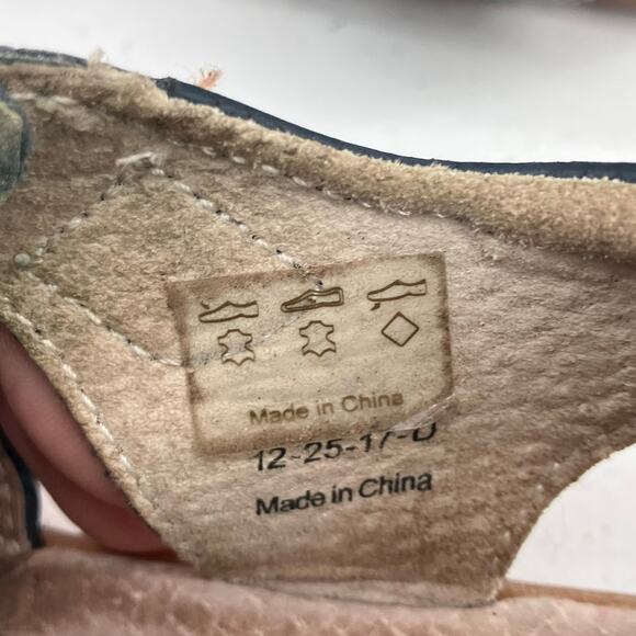 See Kai Run Blue Leather Jude IV Hook Loop Adjustable Fisherman Sandals Shoes - Picture 9 of 10